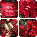 Christmas Wreath with Lights, 24 Inch Lighted Christmas Wreath for Front Door, Winter Wreath with LED Lights, red Berries, Pinecones, Gold Ball, Red Bow, Merry Christmas Sign for Indoor or Outdoor — 3