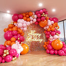 Pink and Orange Balloon Arch Kit, ADOINBY 161Pcs Hot Pink Orange Metallic Gold Latex Balloon Garland kit, 18 12 10 5 Inch Different Size Balloons for Birthday Baby Shower Wedding Party Decorations | Pink and Purple — 1