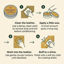 Premium Beeswax Leather Conditioner & Balm – Hand-Poured Natural Restorer for Boots, Bags, Jackets, Furniture, Car Seats & More – Cleans, Conditions & Protects – 7.0 Fl Oz - 7.0 Fl Oz (Pack of 1) — 8