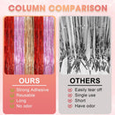 Voircoloria Valentine Foil Fringe Backdrop Curtains,3.3x8.2ft, 3 Pack | 64 Red Champion and Pink — 4
