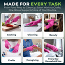 FifthPulse Fuchsia Hot Pink Nitrile Disposable Gloves -3 Mil Medical Exam Nitrile Gloves -Powder and Latex Free — 7
