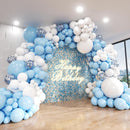 Blue and White Balloon Arch Kit, ADOINBY 140Pcs Pastel Light Blue and White Balloon Garland kit, 18 12 10 5 Inch Different Size Balloons for Baby Shower Birthday Gender Reveal Anniversary Decorations — 1