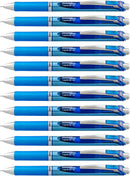 Pentel EnerGel Deluxe RTX Retractable Liquid Gel Pen, Medium Line, Needle Tip, Blue Ink, Box of 12 (BLN77-C), 0.7mm needle | 12 Count (Pack of 1) — 1