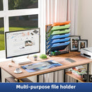 Simple Trending Wall File Organizer, Mesh 7-Tier Vertical Hanging File Holder, Desktop Metal Files Rack for Office and Home, Black — 5