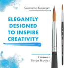 Princeton Aqua Elite, Series 4850, Synthetic Kolinsky Watercolor Paint Brush,Round, 6 | Size 6 | Matte Black — 4