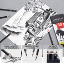 MARKART Professional Charcoal Pencils Drawing Set, 10 Pcs Soft Medium Hard | Black — 4