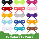 Isusser | 15 Pairs 45" Flat Coloured Athletic Shoe Laces — 3