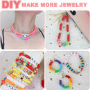 Redtwo 5100 Clay Beads Bracelet Making Kit, Flat Preppy Beads for Friendship Jewelry Making,Polymer Heishi Beads… — 3