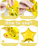 Golden Happy Birthday Party Decorations with Banner Balloons for Men Boys | White Gold — 6