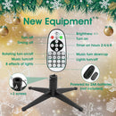 360° Rotating Prelit Christmas Tree 6.5ft - Musical Artificial Christmas Tree with Remote Control, 1036 PE & PVC Mixed Tips, 8 Modes 340 Multicolor LED Lights for Holiday Decor — 3