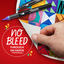 Sharpie Creative Markers, Combo Pack, Water-Based Acrylic, Bullet & Brush Tips, Assorted Colors Including Earth Tones, 24 Count - Works on Paper, Metal, Wood, Ceramic, Glass, Rock, Canvas | 24 Count Bullet and Brush Tip — 3