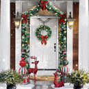 BlessedSeason 9FT Christmas Garland with Lights, Timer Artificial Lighted Garland Indoor for Stairs, Fireplace, 50 Lights Green Garland, Christmas Decoration with Cones & Red Berries & Pine Needle — 7