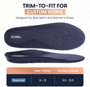 Copper Compression Work All Day Comfort Insoles. Trim to Fit Shoe Inserts for Men and Women. Plantar Fasciitis, Arch Support, Heel Cushioning, Metatarsal Pad. Copper Infused Odor Control Top Layer. — 5