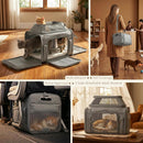 Top-Expandable Pet Carrier with Treat Pet Window,18x11x11 Airline Approved