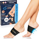 Copper Compression Arch Support Sleeves. Targeted Compression for Plantar Fasciitis Symptoms, Pain, Flat Feet & High Arches. Breathable Support for Men & Women - Black | Black - Regular - 1 Pair — 1