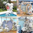 KARLURE White Silver Balloon Arch Kit Garland with Grey and Clear Balloons | White Silver Grey — 5