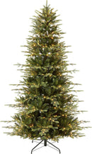 Best Choice Products 6ft Pre-Lit Artificial Aspen Slim Christmas Tree, Noble Holiday Décor w/ 1,350 Branch Tips, 2-in-1 Multicolor LED Lights, Cordless Connection, Metal Stand — 1