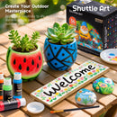 Shuttle Art Outdoor Acrylic Paint Set, 36 Colors 2oz/60ml Waterproof Acrylic Paint with 10 Brushes 1 Palette, Rich Pigmented Paints for Artists, Beginners on Rocks, Wood Crafts, Garden Statues — 7