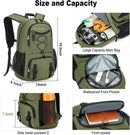 Nerlion Lightweight Foldable 35L Hiking Backpack Travel Backpack for Men Women Camping Waterproof Outdoor Hiking Daypack Backpack Green — 3