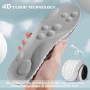 Massage Insole - 2 Pairs of Foot Insoles for Kids & Youth, 4D Cloud-Like Insoles for Women Men (Orange,5Y-6Y) — 2
