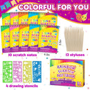 Party Favors for Kids 4-8-12: 10 Pack Scratch Rainbow Art Crafts Notebook — 2