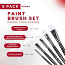 Angelus Paint Brush Set Round Flat Angular Artist Acrylic Paint Brush Set Shoe paint Brush set (5 pcs) — 2