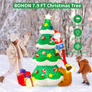 7.9 FT Inflatable Christmas Tree Decorations with Rotated Snowflake Light — 7