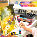 Caliart 24 Colors Acrylic Paint Set with 12 Brushes, 100 Colors Watercolor Paint Set — 3