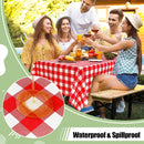 misaya 4 Packs Buffalo Disposable Table Cloth, 54 x 108 Inch Waterproof Plastic Tablecloth, Rectangle Red and White Checkered Table Covers for Picnic, Birthday, Party, Back to School | 54" x 108" - 4 Pack — 3