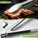 Grill Tongs, 17 Inch Extra Long Stainless Steel BBQ Tongs (17", 1PC) — 2