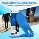 Vasyli Custom Full Length Insoles, Arch Support Shoe Inserts, L, Blue — 7