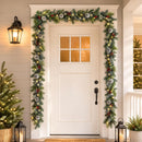 9ft Flocked Pre-Lit Artificial Christmas Garland with Lights — 6