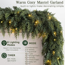9FT Christmas Cedar Garland with Lights Prelit Pine Garland Christmas Decor — 2