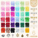 1425Pcs Glass Beads for Jewelry Making, 36 Colors Bracelet Making kit — 3