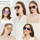 ANDWOOD Oversized Aviator Sunglasses for Women Men Big Large Shades | Rimless Brown | Non-Polarized Rimless — 4