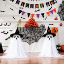 AYGXU 2pcs Halloween Decorations Indoor,Ghost Decor with String Lights Remote Control,Halloween Party Decorations,Spooky Ghost Light for Home Table Room Kitchen Office | Small ghost — 8