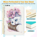 Watercolor Paper Pad, 5.5"x8.5” (24 Sheets, 140lb/300g), Spiral - Bound with Tear - Line. A Watercolor Journal and Sketchbook for Adults & Kids - Ideal for Smaller - Sized Exercises or Travel | Teal | 5.5" x 8.5" Spiral Bound — 2