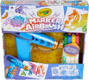 Crayola Marker Airbrush Spray Art Kit, 8 Washable Markers, 5 Stencils — 1
