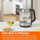 Amazon Basics Electric Kettle with Glass Carafe for Tea and Coffee, BPA-Free,…