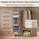 StorageWorks Hanging Closet Organizer, 6-Shelf with 2-in-1 Design, Ivory — 8