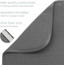 S&T INC. Dish Drying Mat, 18" x 24", XL, Charcoal Grey
