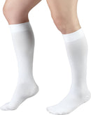 Truform 20-30 mmHg Compression Stockings for Men and Women, Knee High Length, Closed Toe | White | Large (1 Pair) | Microfiber Knit — 6