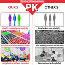 LEEZZIZZ 30Pcs Punch Balloons, Thickened Neon Punching Balloon Heavy Duty Party Favors for Kids with Rubber Band Handle, Bouncy Balls for Birthday Weddings Goodie Bag Stuffer Supply — 4