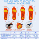 Insoles for Men Women - Shock Absorb Cushion Inserts Size M - Orange — 5