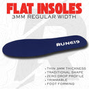 Run 619 Zero Drop Shoe Insoles | Regular Width | 3mm Firm Flat Inserts — 2