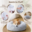 JOLLYVOGUE Small Dog Bed, Calming Soft Anti-Anxiety Donut Cat Bed, Washable Round Fluffy Cushion for Small and Medium Pets (20") — 8