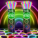 200 Ultra Bright Glow Sticks Bulk Party Pack - Halloween Glow in the Dark Party Supplies Pack - 8" Glowsticks Party Favors with Bracelets and Necklaces | 200 Pack — 1