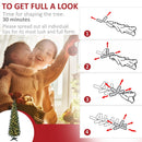 HOMCOM Noble Fir Artificial Pencil Christmas Tree Prelit 6' Green — 5
