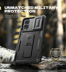 Dexnor for Samsung Galaxy S25 Edge Case with Upgraded Slide Camera Cover & 2 Front Frames & Built-in Screen Protector & Kickstand, Heavy-Duty Rugged Case Full-Body Bumper Protective Cover,Black — 6