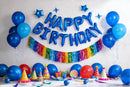 Blue Happy Birthday Balloons Banner Sign Mylar letter Party Decoration — 4